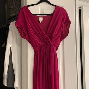 Fuschia high-low maxi dress